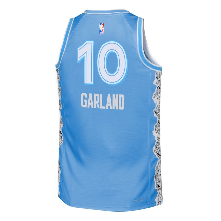 Darius Garland 10 Cleveland Cavaliers 2024/25 Swingman Playe City Edition Light Blue NBA Jersey Youth