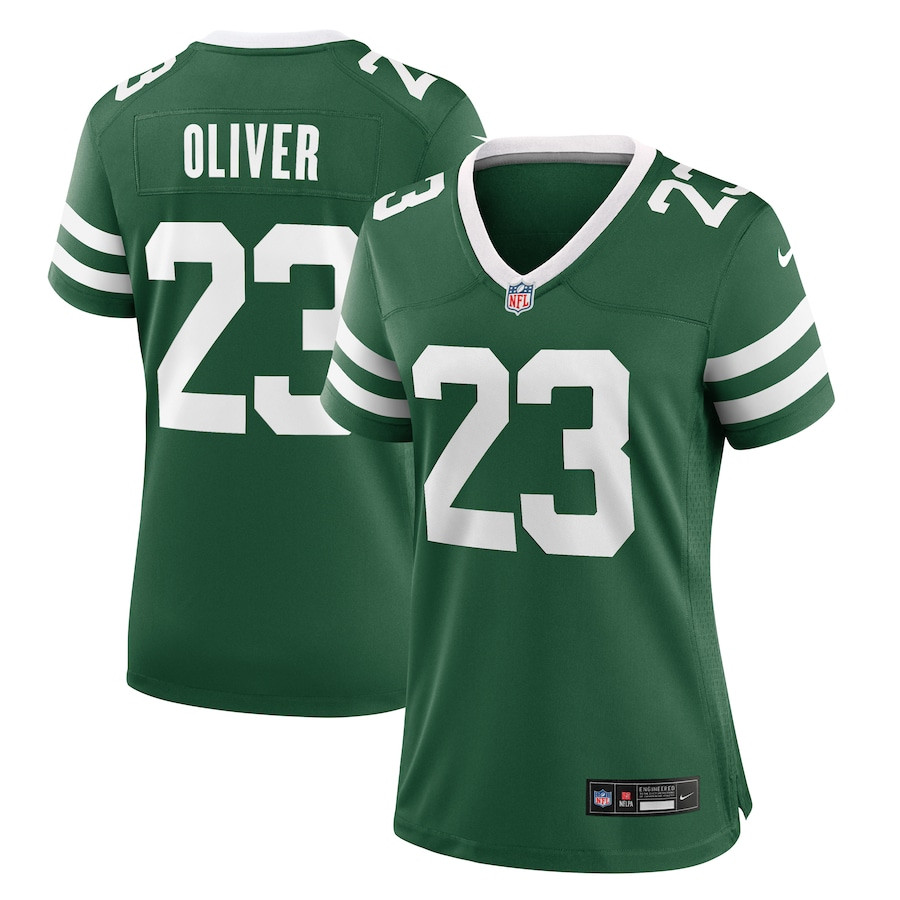 Isaiah Oliver 23 New York Jets Team Game Legacy Green NFL Jersey Women's