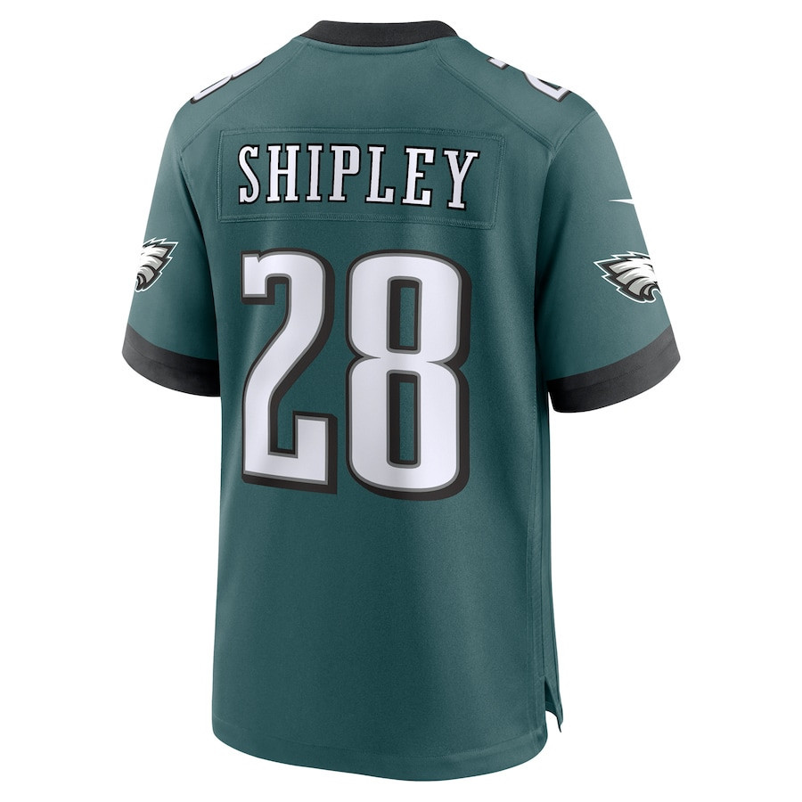 Will Shipley #28 Philadelphia Eagles Super Bowl LIX Midnight Green NFL Jersey Youth