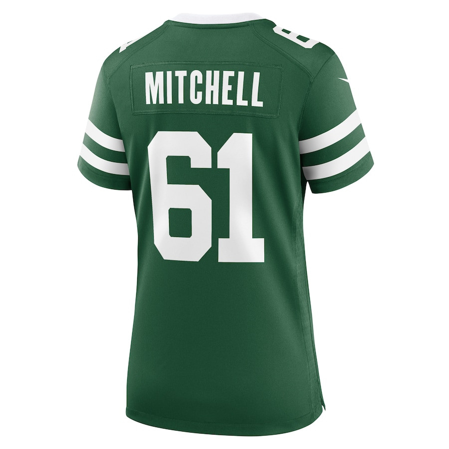 Max Mitchell 61 New York Jets Team Game Legacy Green NFL Jersey Women's