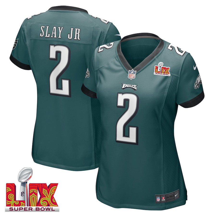 Darius Slay Jr. #2 Philadelphia Eagles Super Bowl LIX Midnight Green NFL Jersey Women's
