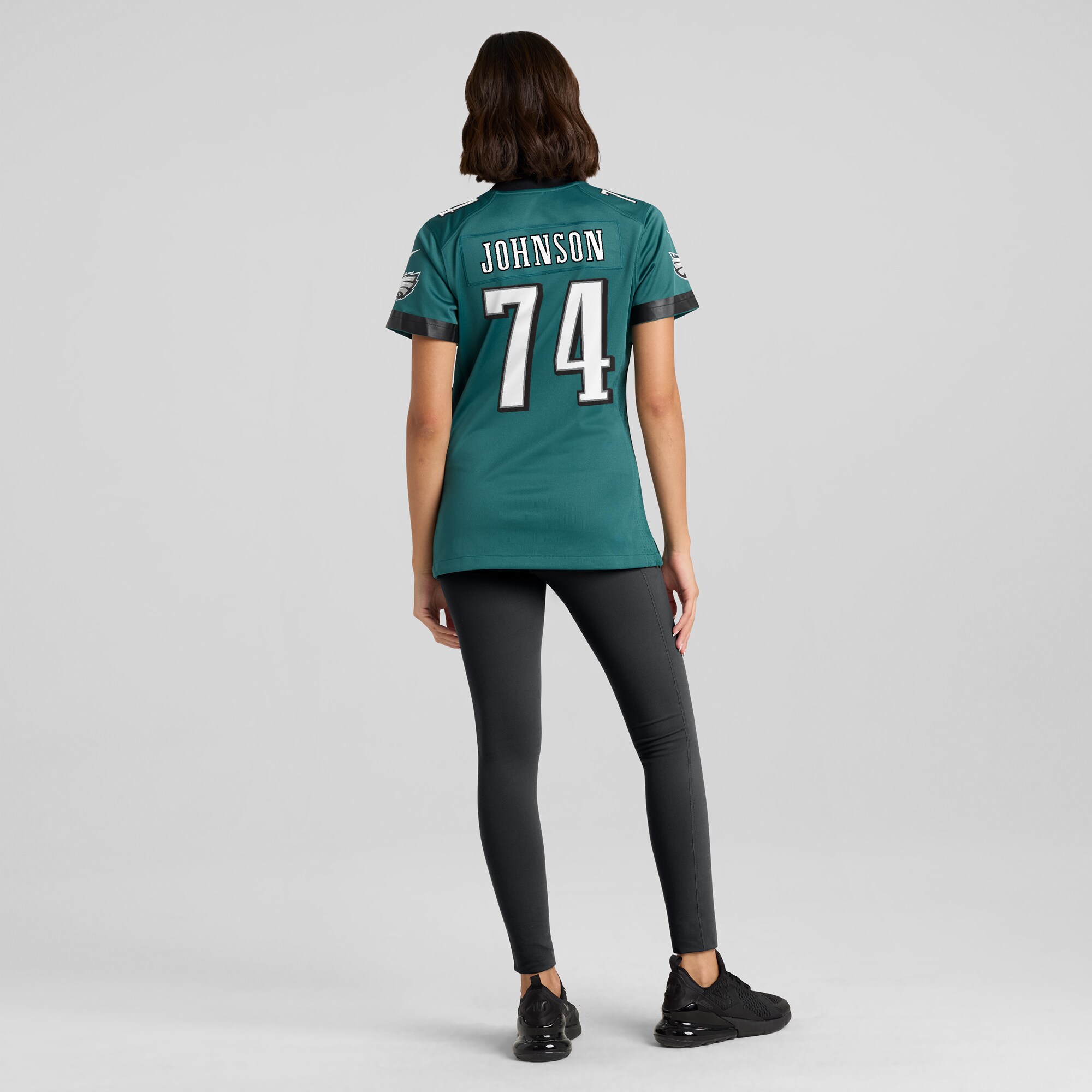 Philadelphia Eagles Fred Johnson Midnight Green Team Game NFL Jersey Women's