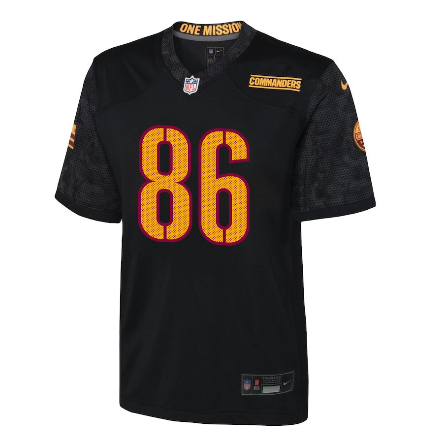 Zach Ertz 86 Washington Commanders Game Black NFL Jersey Youth