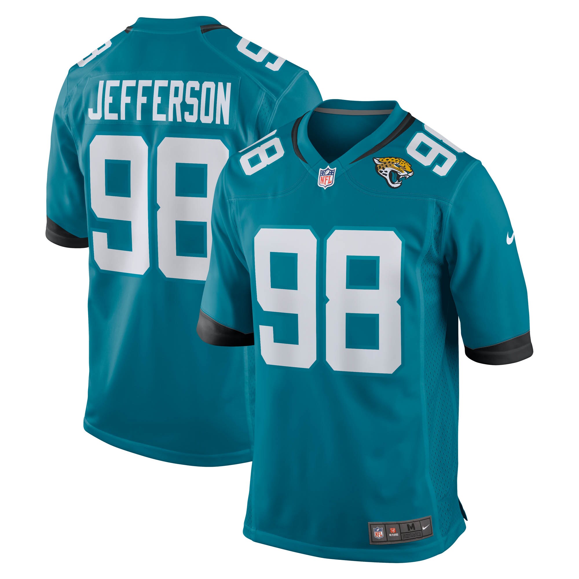 Jacksonville Jaguars Jefferson Teal Team Game NFL Jersey Men's