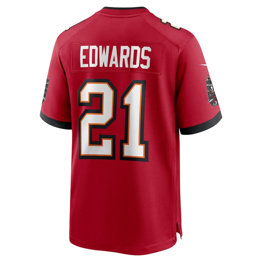 Mike Edwards 21 Tampa Bay Buccaneers Game Red NFL Jersey Men's