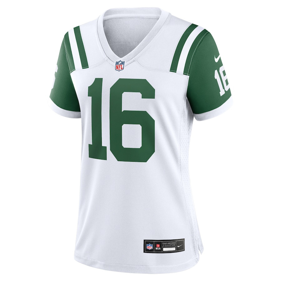 Vinny Testaverde 16 New York Jets Classic Alternate Retired Player Game White NFL Jersey Women's