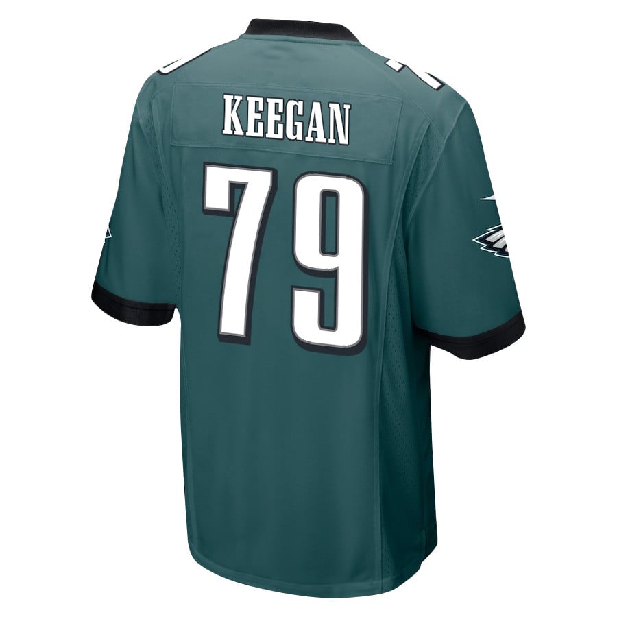 Trevor Keegan 79 Philadelphia Eagles Super Bowl LIX Champions Patch New Orleans The Ultimate Showdown' EMBROIDERED Game Midnight Green NFL Jersey Men's