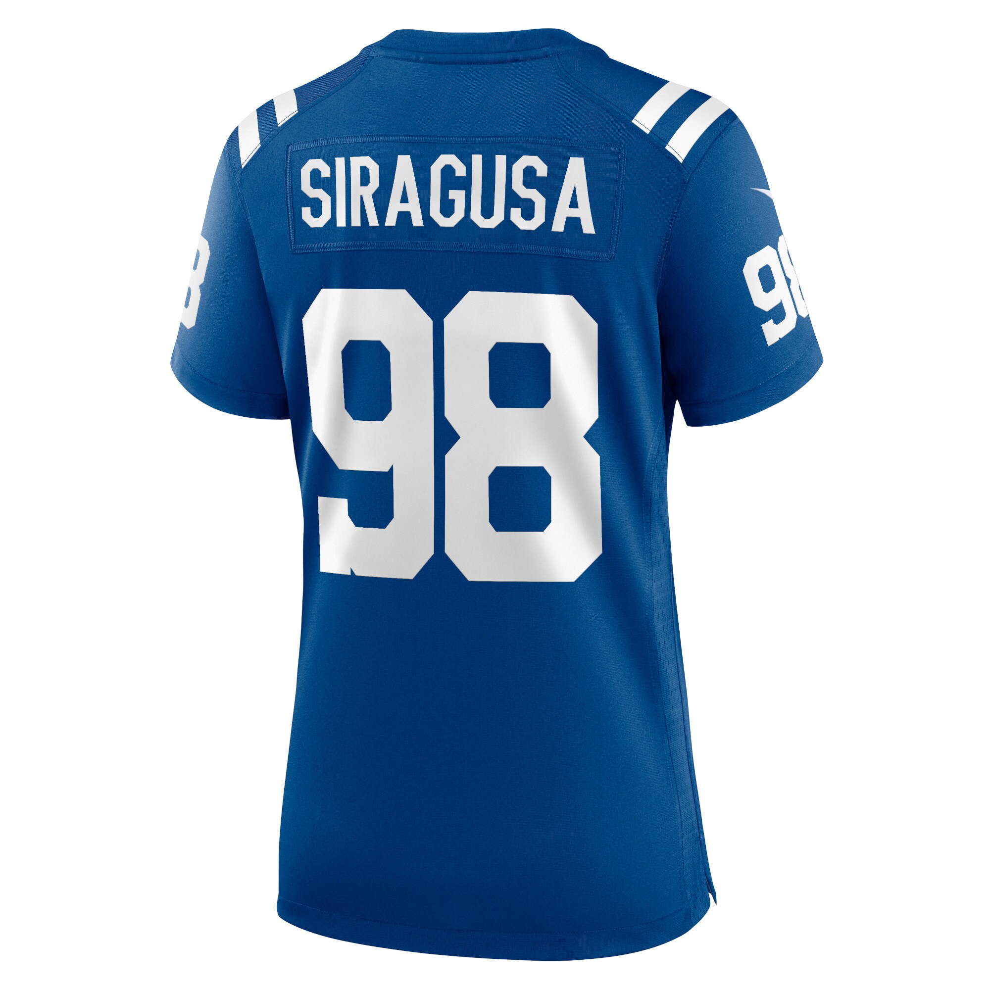 Indianapolis Colts Tony Siragusa Royal Game Retired Player NFL Jersey Women's
