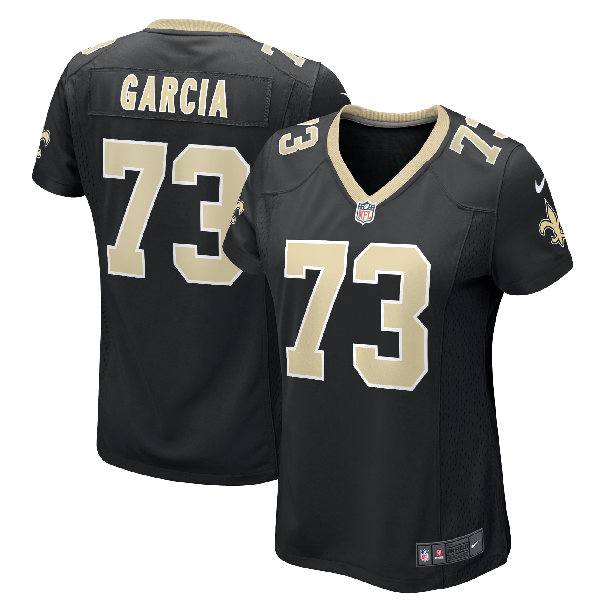 New Orleans Saints Max Garcia Black Team Game NFL Jersey Women's