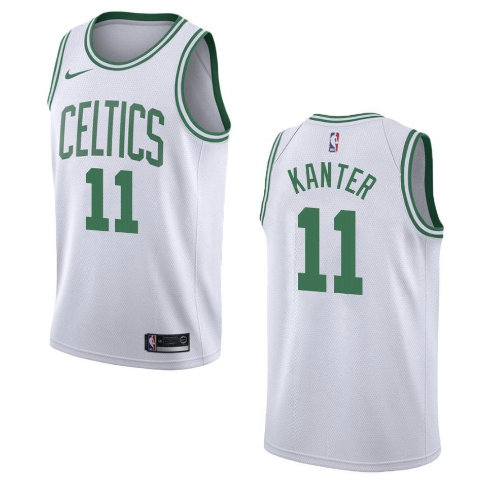 Boston Celtics 11 Enes Kanter Association Swingman White NBA Jersey Men's
