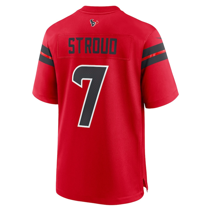 C.J. Stroud 7 Houston Texans Game Red NFL Jersey Men's
