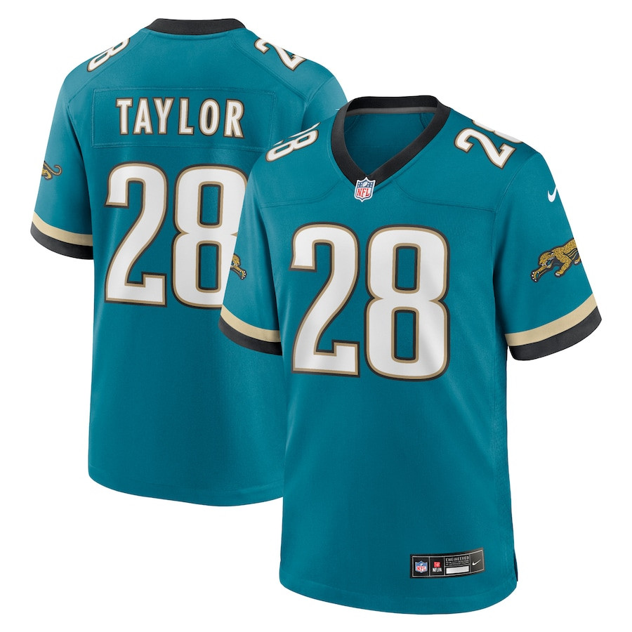 Fred Taylor 28 Jacksonville Jaguars Prowler Throwback Player Game Teal NFL Jersey Men's