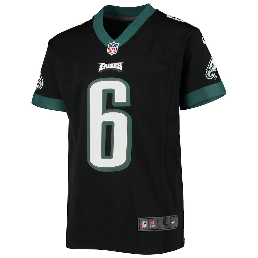 DeVonta Smith 6 Philadelphia Eagles Game Black NFL Jersey Youth