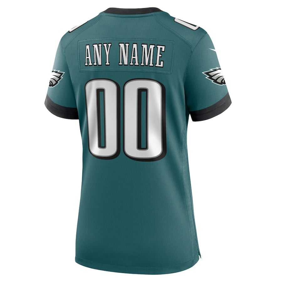 Philadelphia Eagles Super Bowl LIX Custom Game Midnight Green NFL Jersey Women's
