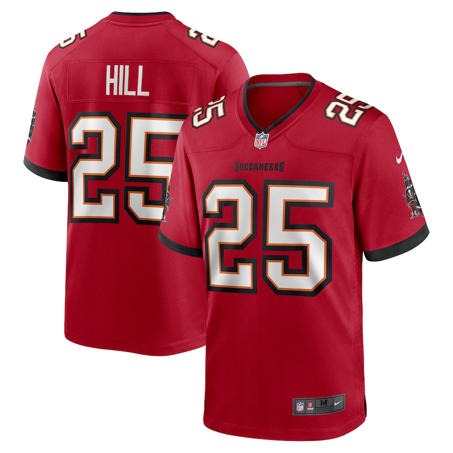 Troy Hill 25 Tampa Bay Buccaneers Game Red NFL Jersey Men's