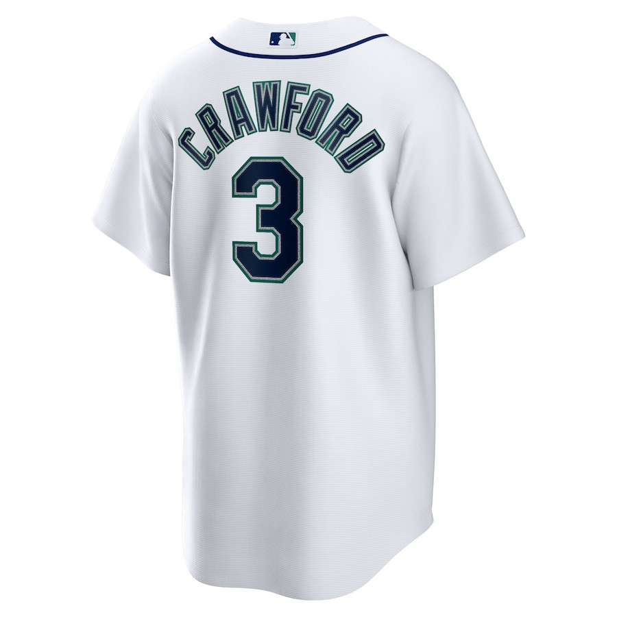 JP Crawford 3 Seattle Mariners Home White MLB Jersey Men's