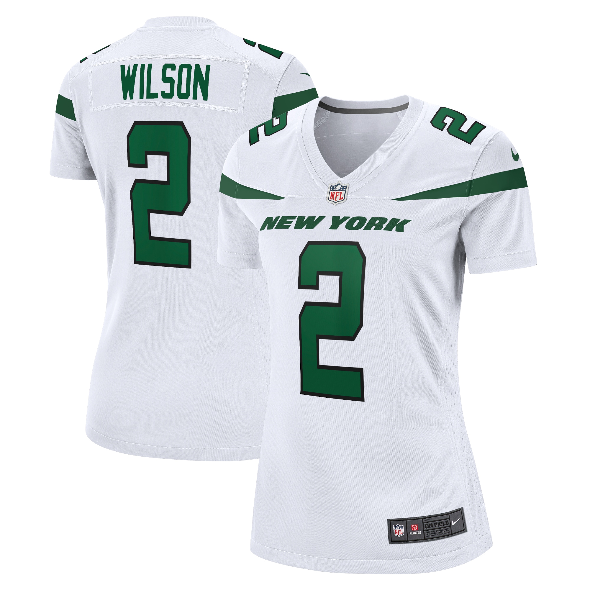 New York Jets Zach Wilson White Player NFL Jersey Women's