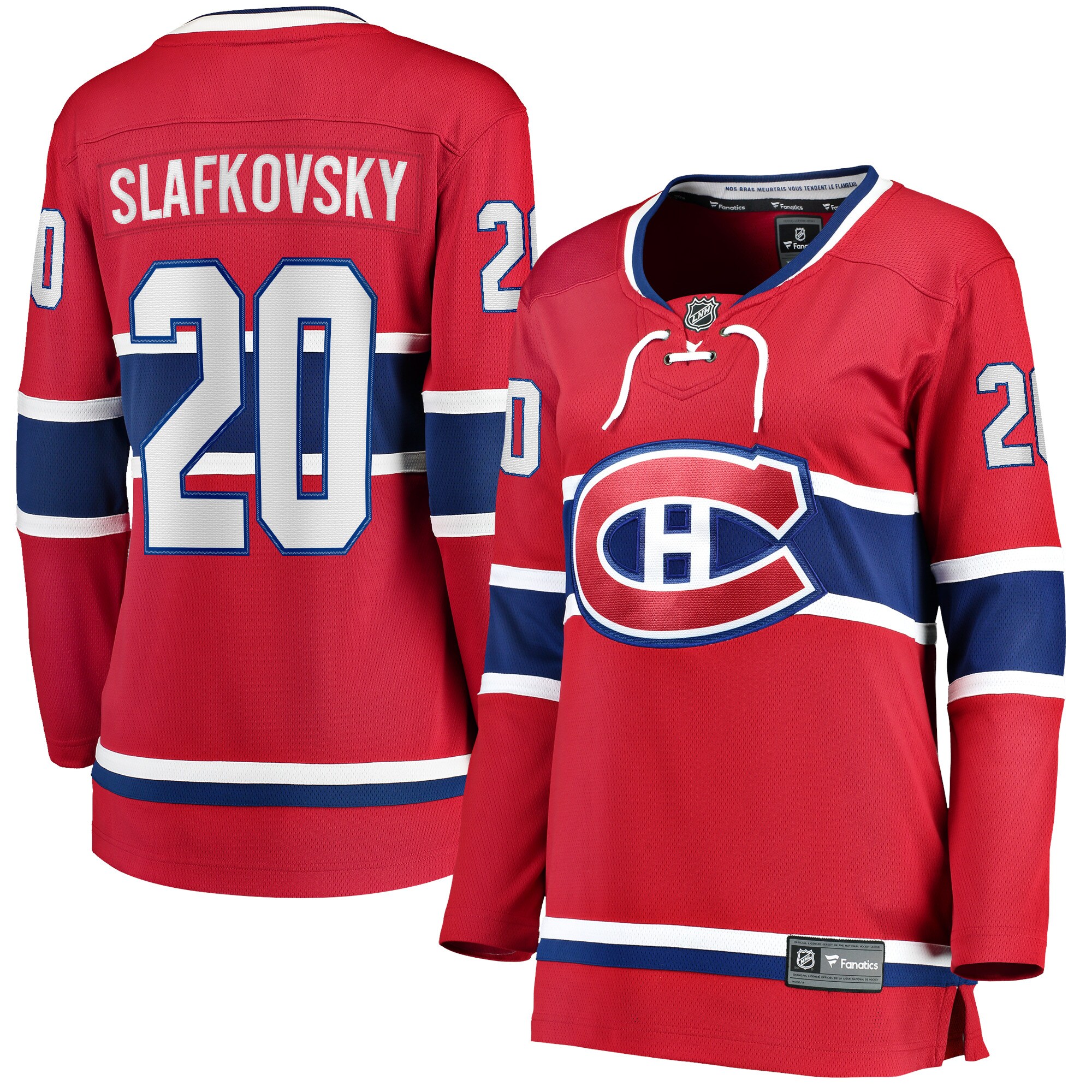 Montreal Canadiens Juraj Slafkovsky Red Home Premier Breakaway Player NHL Jersey Women's
