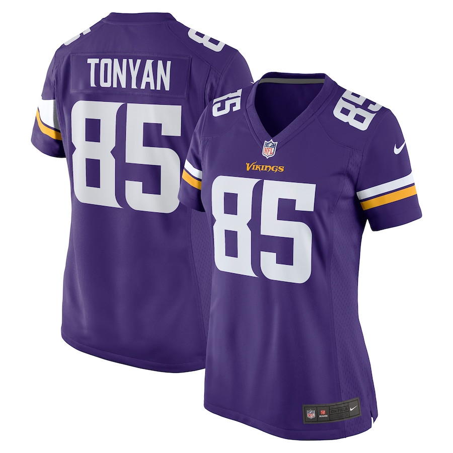 Robert Tonyan 85 Minnesota Vikings Team Game Purple NFL Jersey Women's