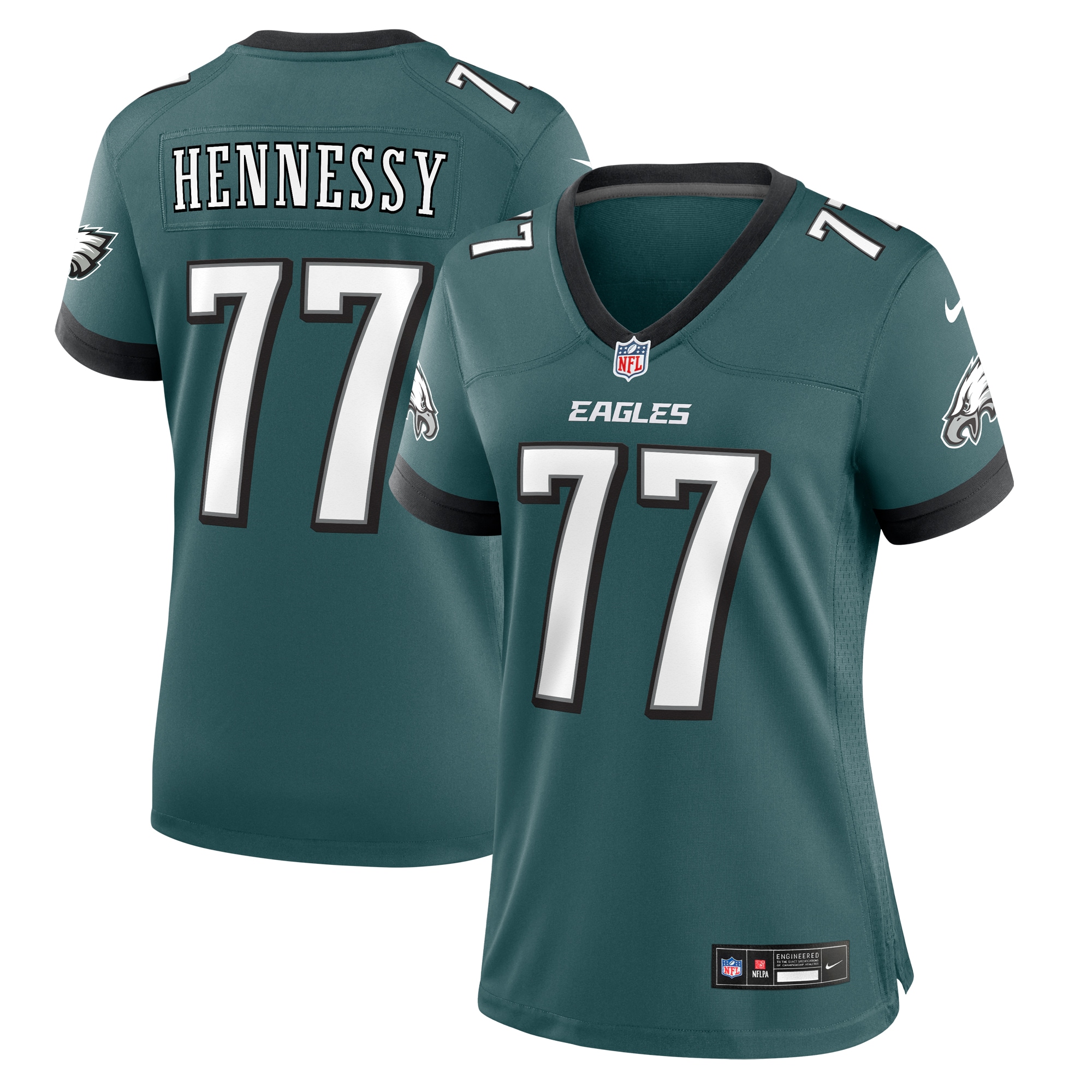 Philadelphia Eagles Matt Hennessy Midnight Green Game NFL Jersey Women's