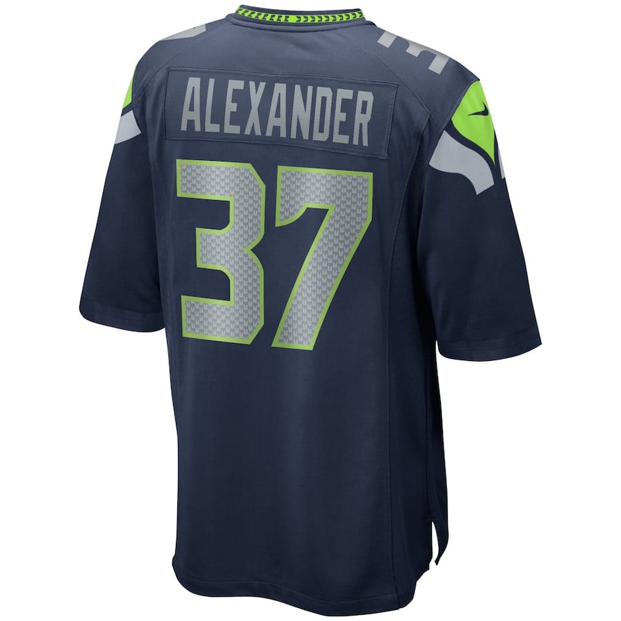 Shaun Alexander 37 Seattle Seahawks Game Retired College Navy NFL Jersey Men's