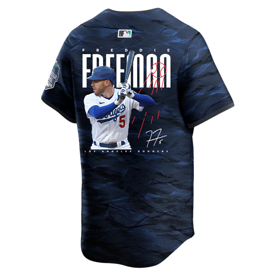 Freddie Freeman 5 Los Angeles Dodgers Signed Logo 2023 All Star Game Limited Player Royal MLB Jersey Men's