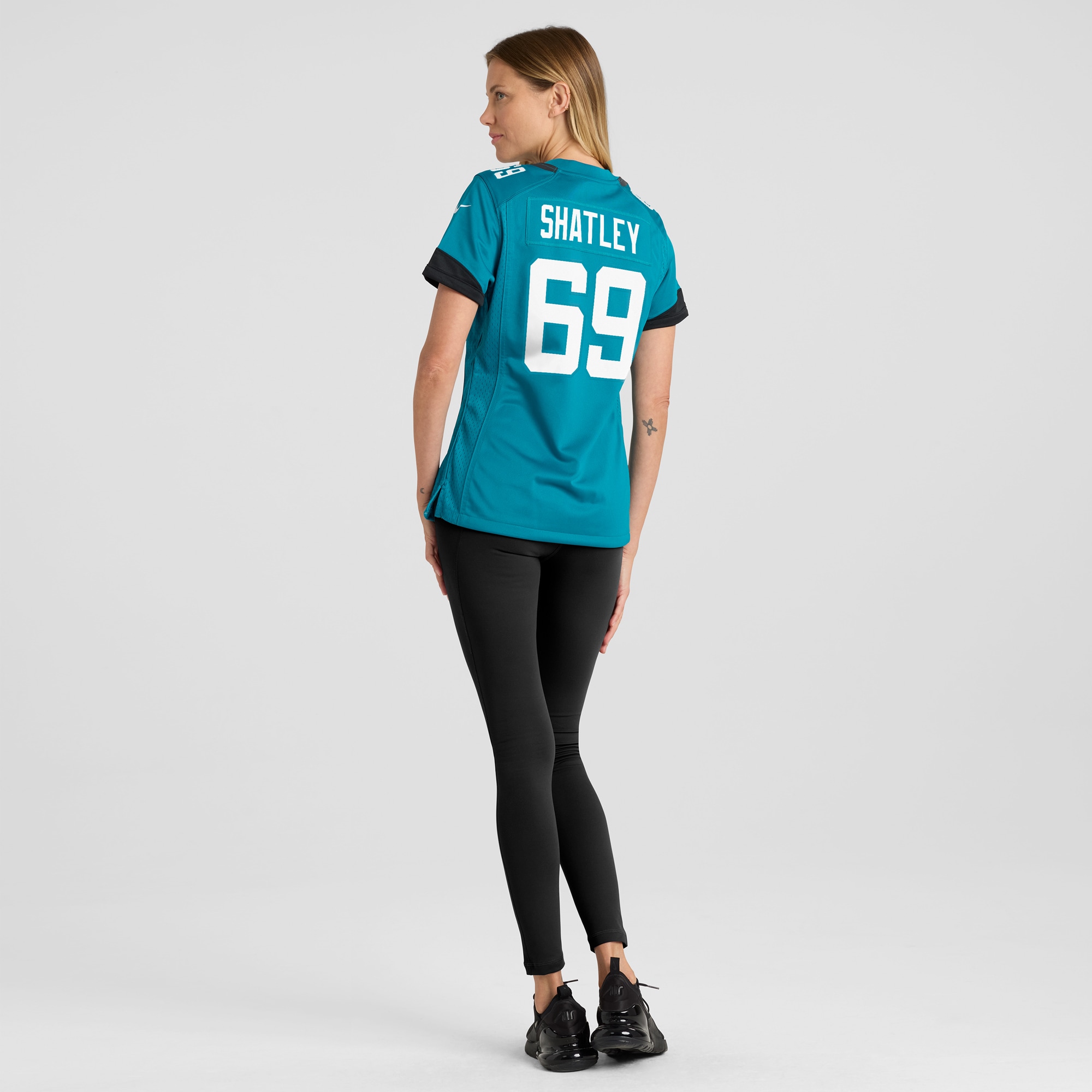 Jacksonville Jaguars Tyler Shatley Teal Game NFL Jersey Women's