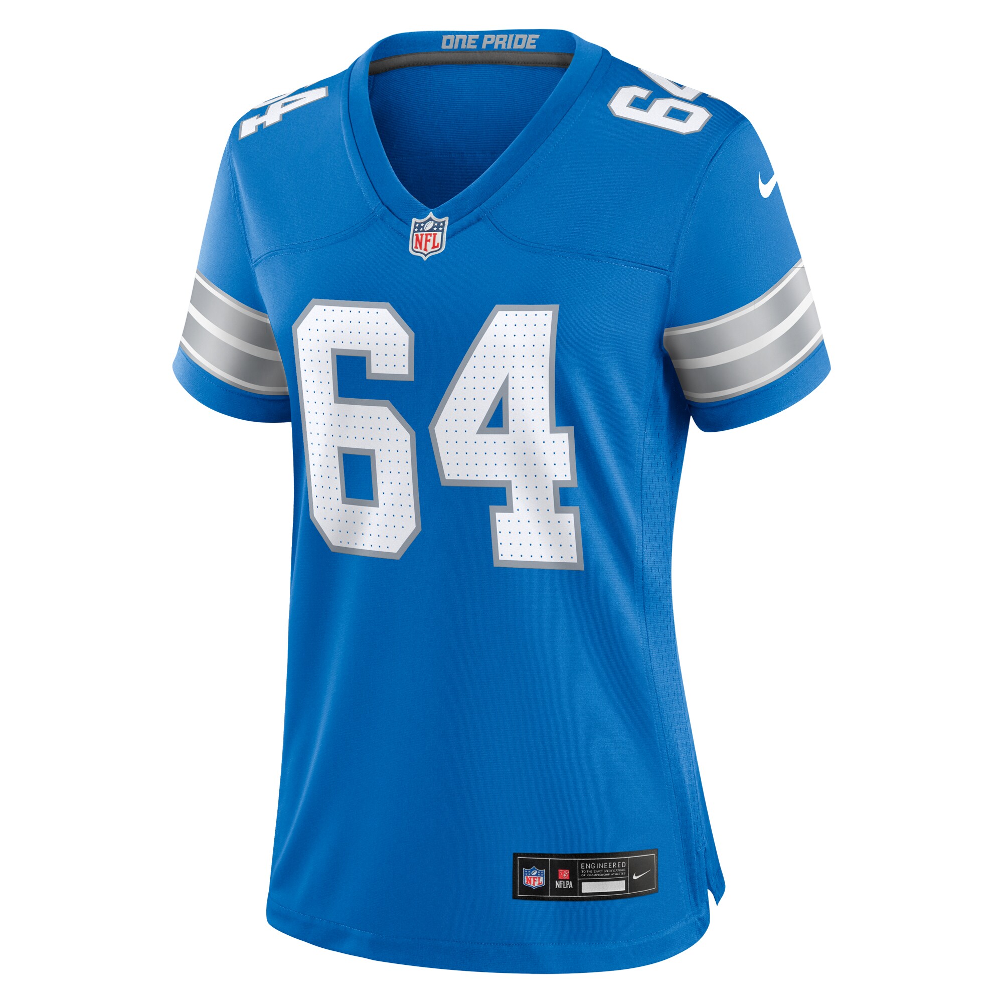 Detroit Lions Bryan Hudson Blue Game NFL Jersey Women's