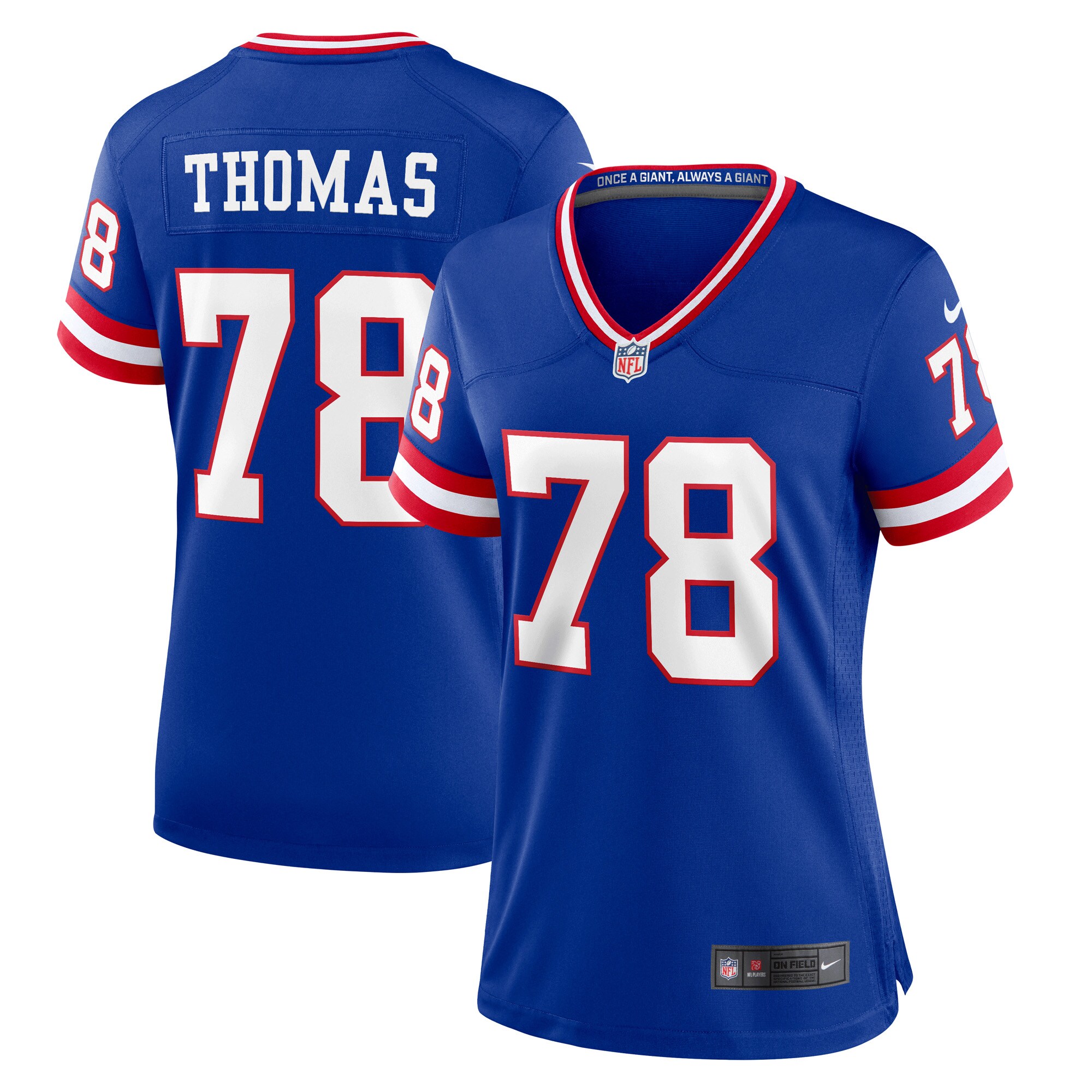 New York Giants Andrew Thomas Royal Classic Player Game NFL Jersey Women's