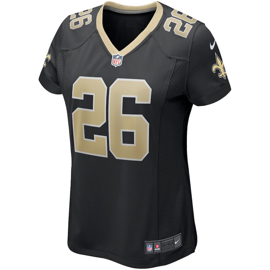 Deuce McAllister 26 New Orleans Saints Game Retired Black NFL Jersey Women's