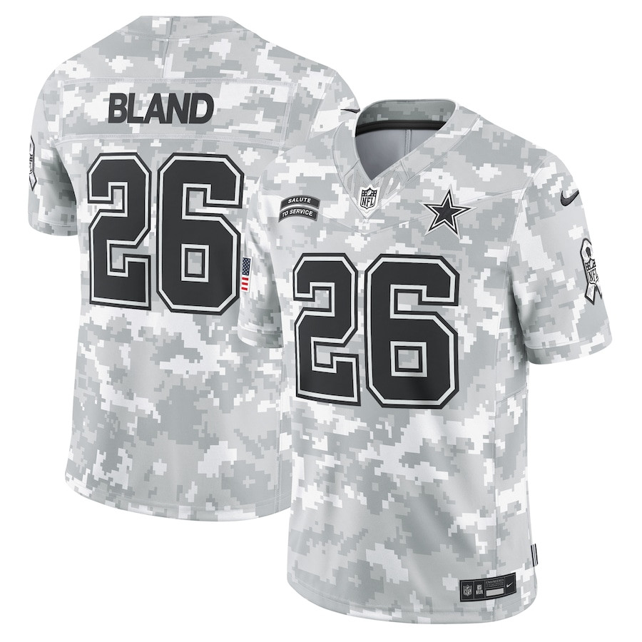 DaRon Bland 26 Dallas Cowboys 2024 Salute to Service Limited Arctic Camo NFL Jersey Men's