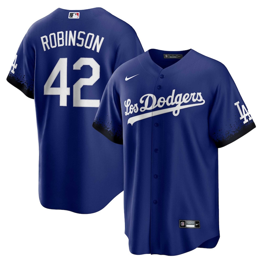 Jackie Robinson 42 Los Angeles Dodgers City Connect Royal MLB Jersey Men's