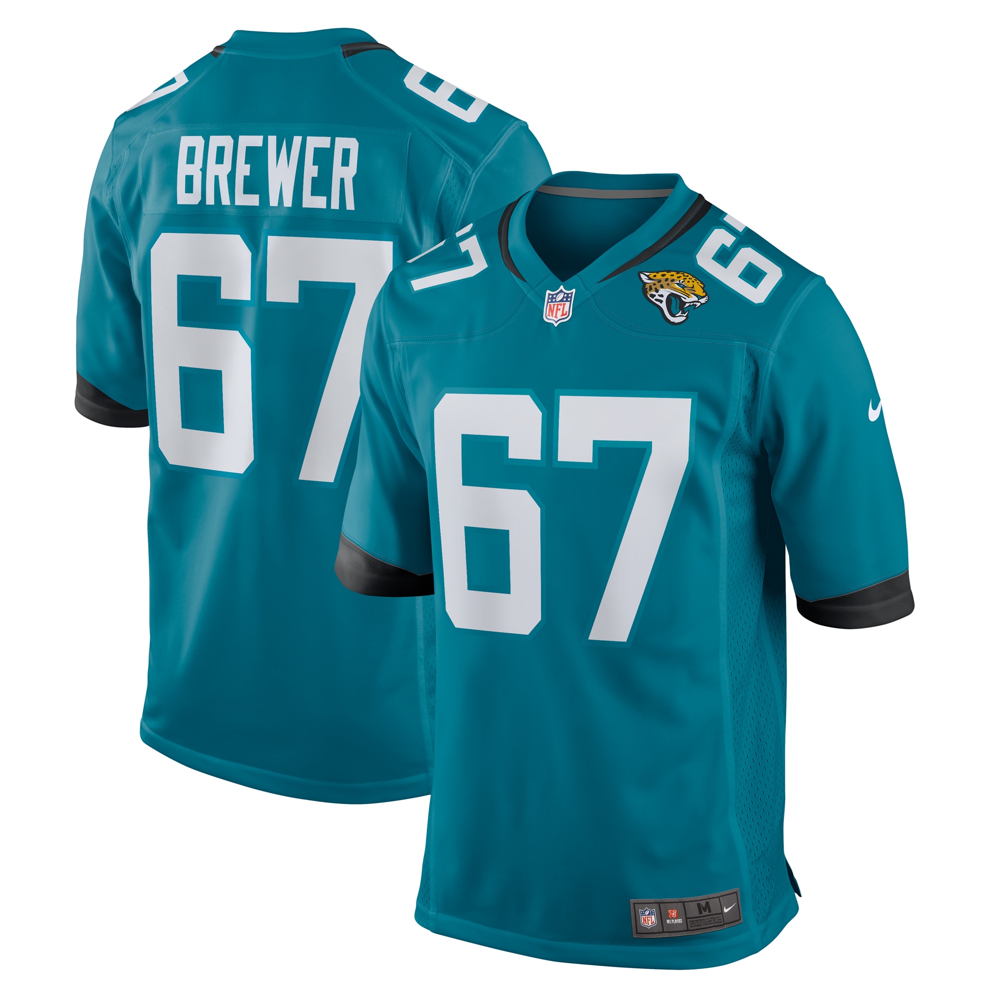 Jacksonville Jaguars Chandler Brewer Teal Game NFL Jersey Men's