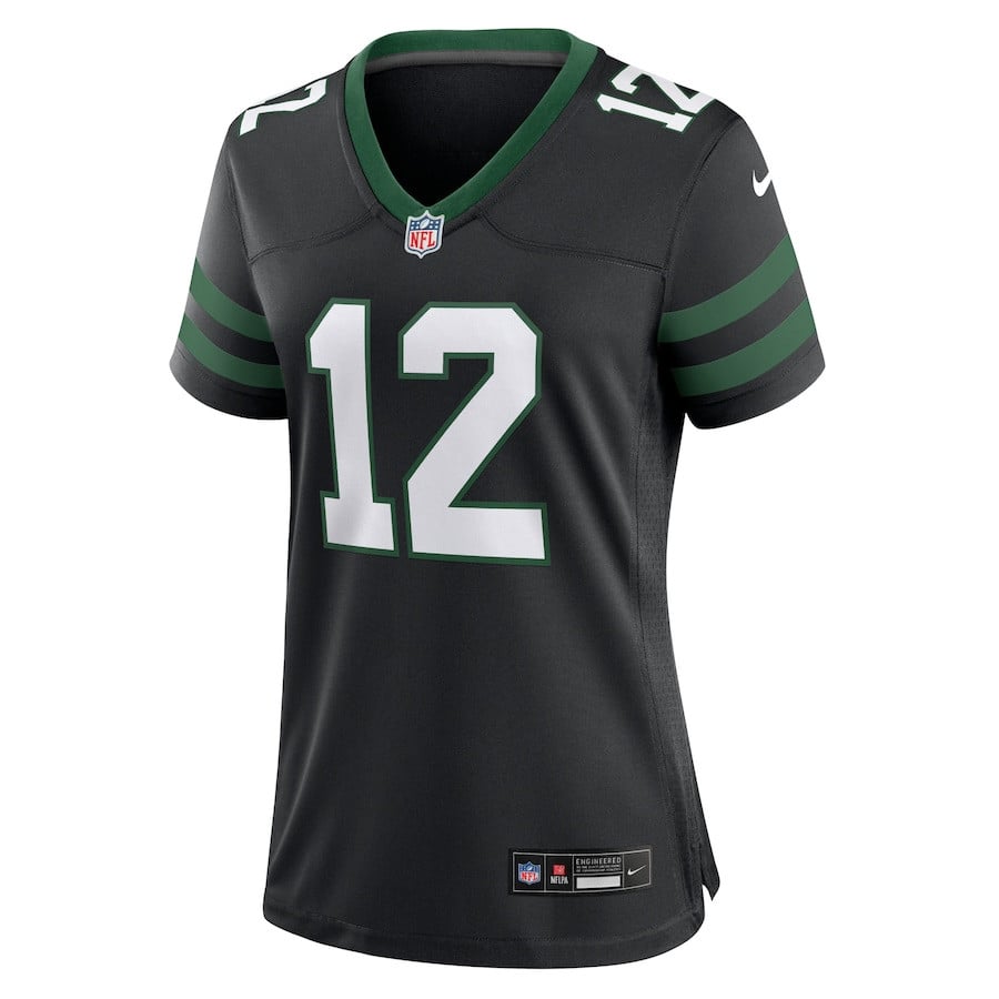 Joe Namath 12 New York Jets Alternate Game Legacy Black NFL Jersey Women's