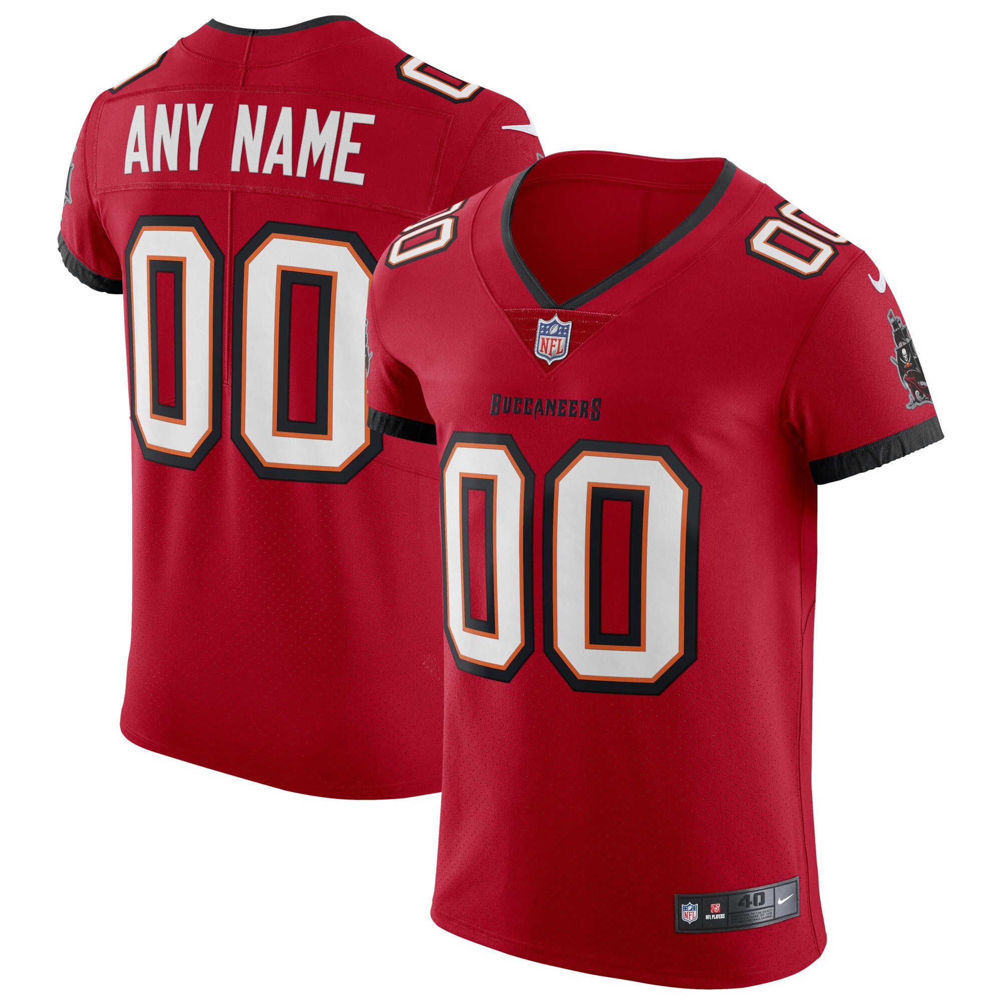 Tampa Bay Buccaneers Red Vapor Elite Custom NFL Jersey Men's