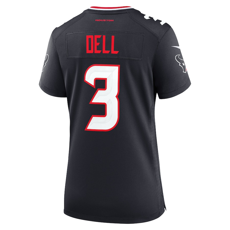Tank Dell 3 Houston Texans Team Game Navy NFL Jersey Women's