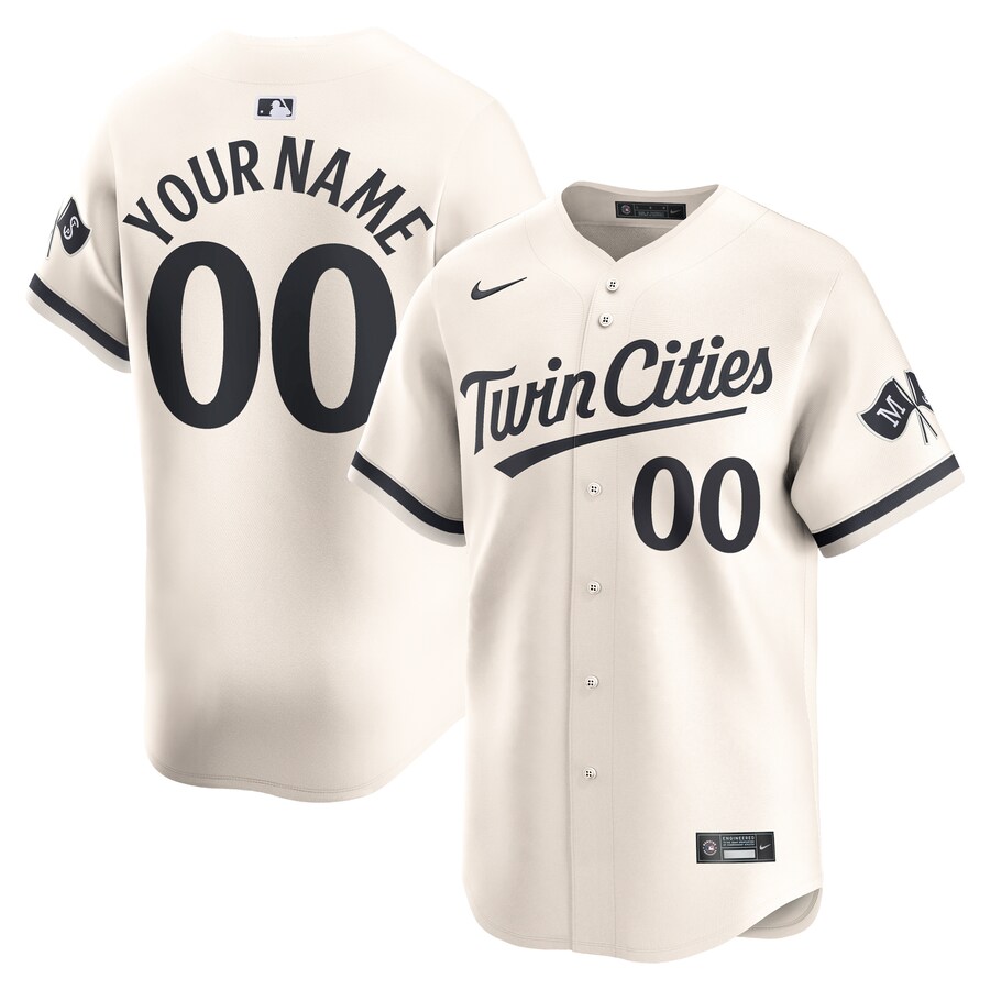 Minnesota Twins Alternate Limited Custom Jersey  Cream
