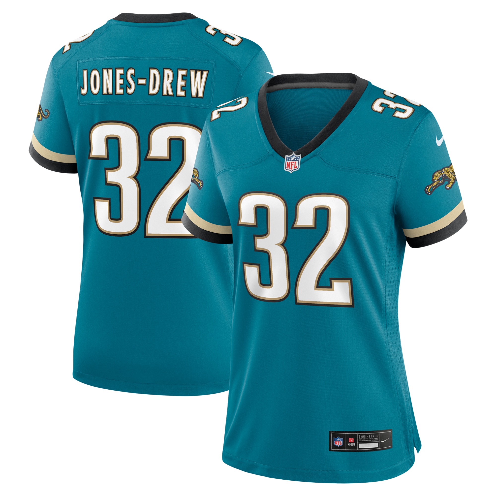 Jacksonville Jaguars Maurice Jones-Drew Teal Prowler Throwback Retired Player Game NFL Jersey Women's