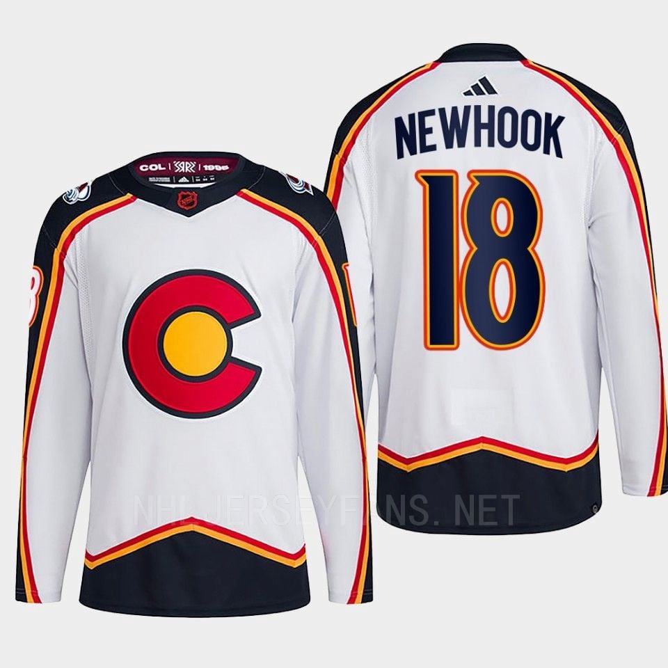 Alex Newhook 18 Reverse Retro 2.0 2022 Colorado Avalanche White Primegreen NHL Jersey Men's