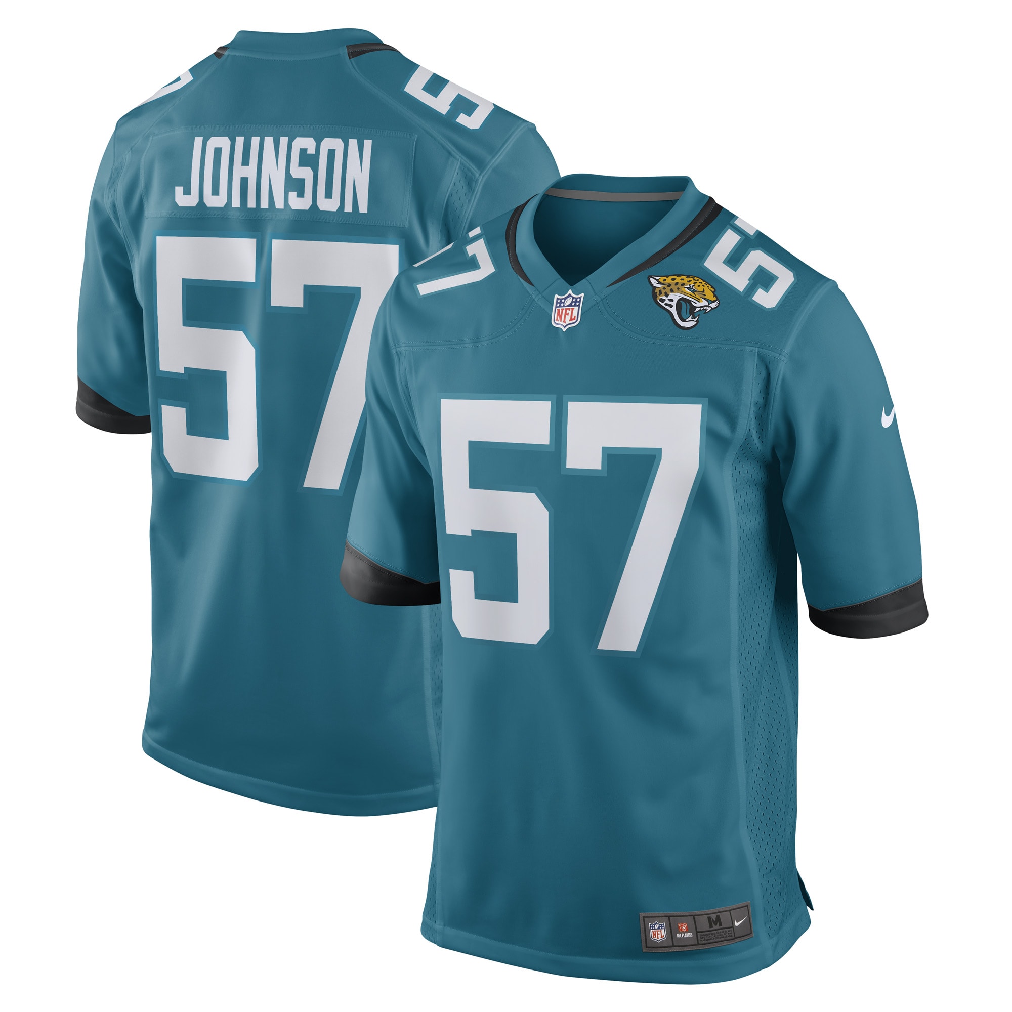 Jacksonville Jaguars Caleb Johnson Teal Game Player NFL Jersey Men's
