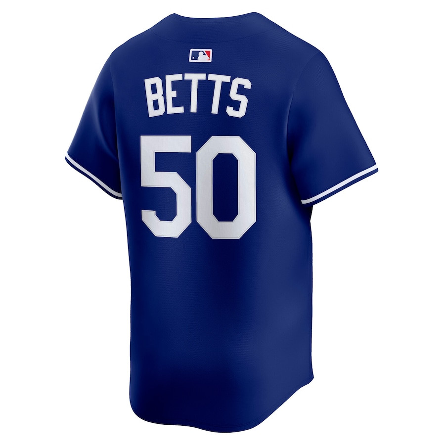 Mookie Betts 50 Los Angeles Dodgers Alternate Limited Player Royal MLB Jersey Men's