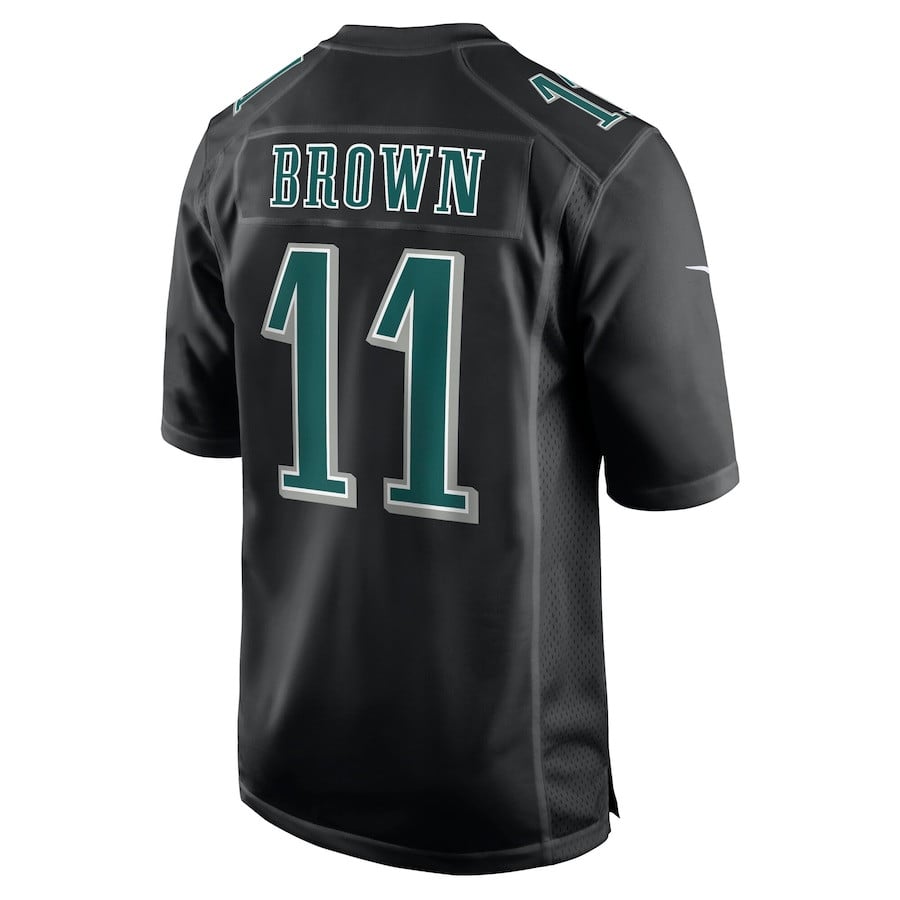 A.J. Brown 11 Philadelphia Eagles Super Bowl LIX Fashion Game Player Carbon Black NFL Jersey Men's