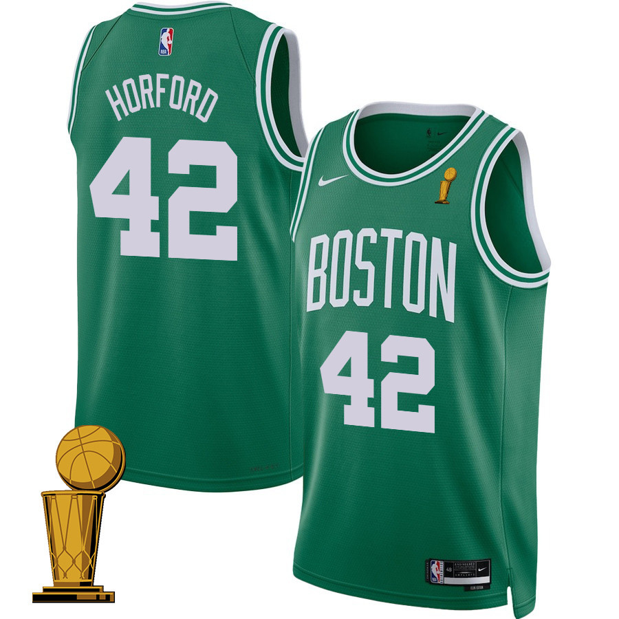 Al Horford 42 Boston Celtics 2024 FINALS CHAMPIONS Icon Edition Kelly Green NBA Jersey Men's
