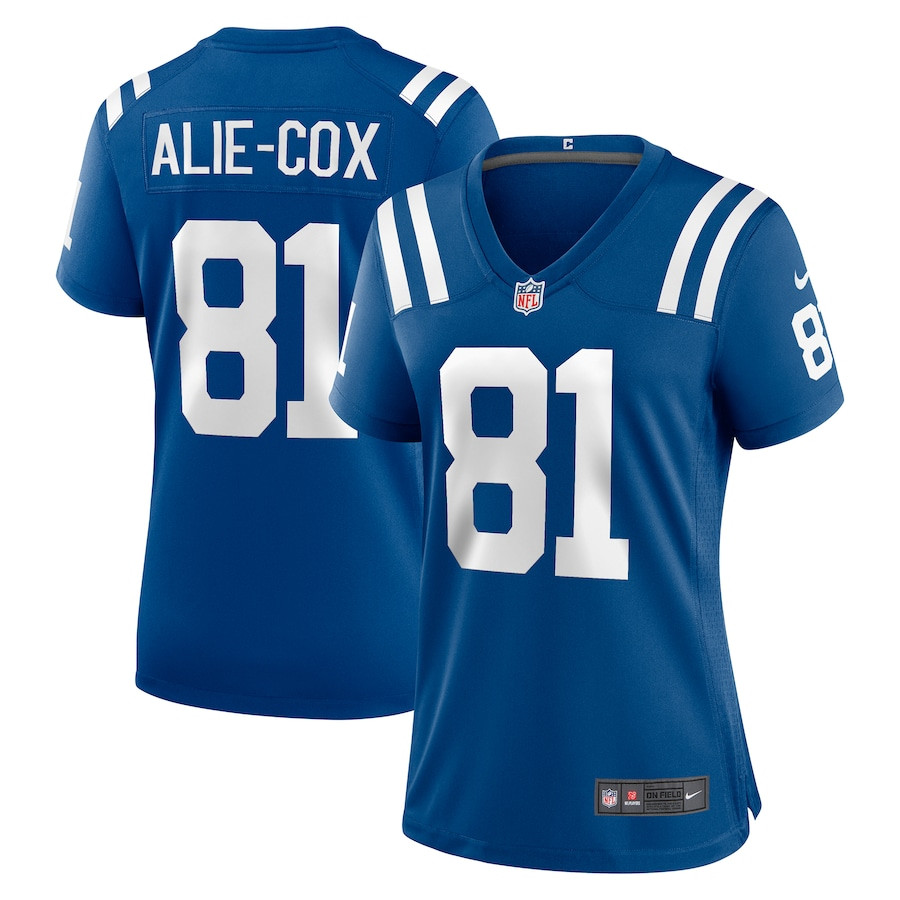 Mo Alie-Cox 81 Indianapolis Colts Game Royal NFL Jersey Women's