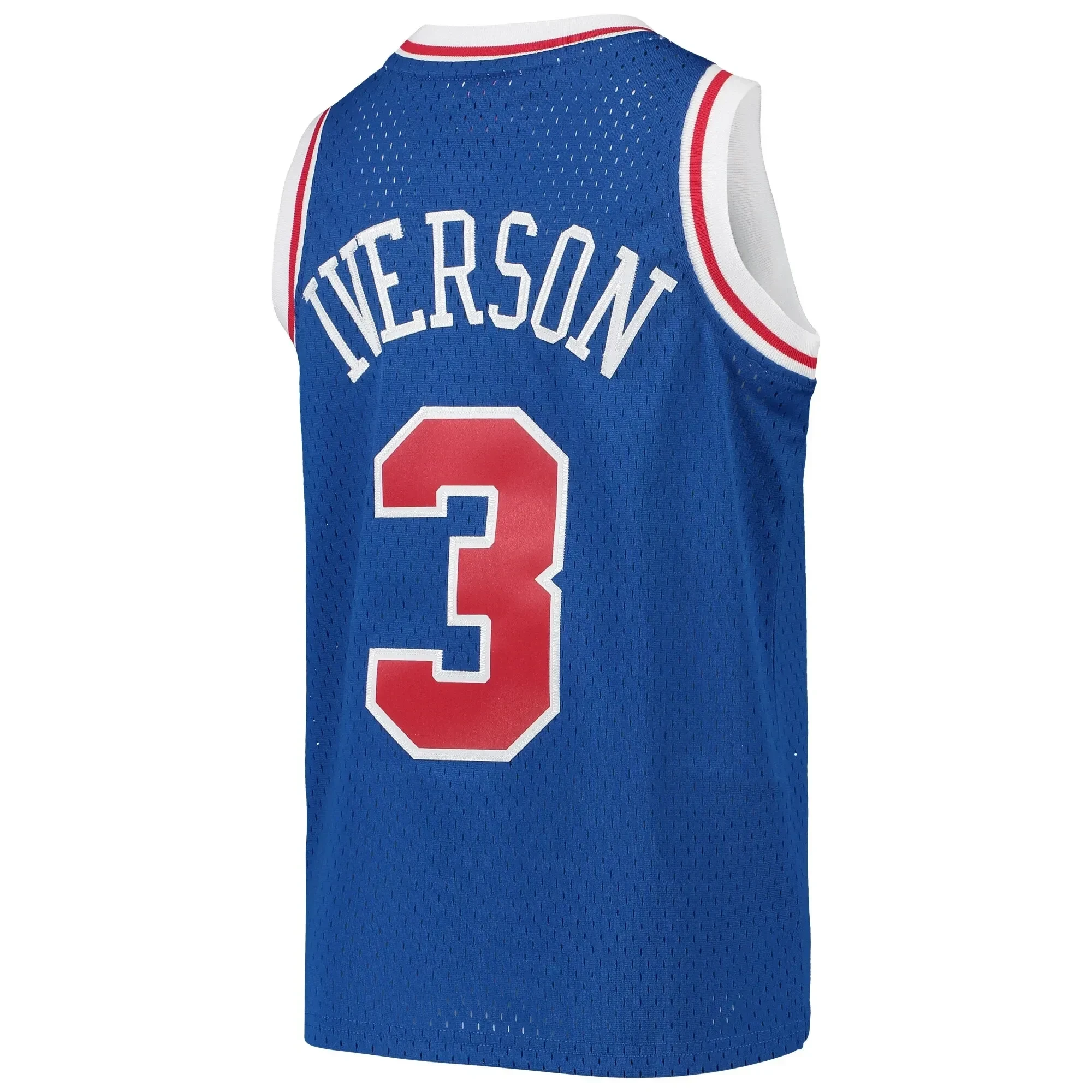 Allen Iverson Philadelphia 76ers Mitchell&Nes 1996-97 Hardwood Classics Swingman Throwback Royal NBA Jersey Youth
