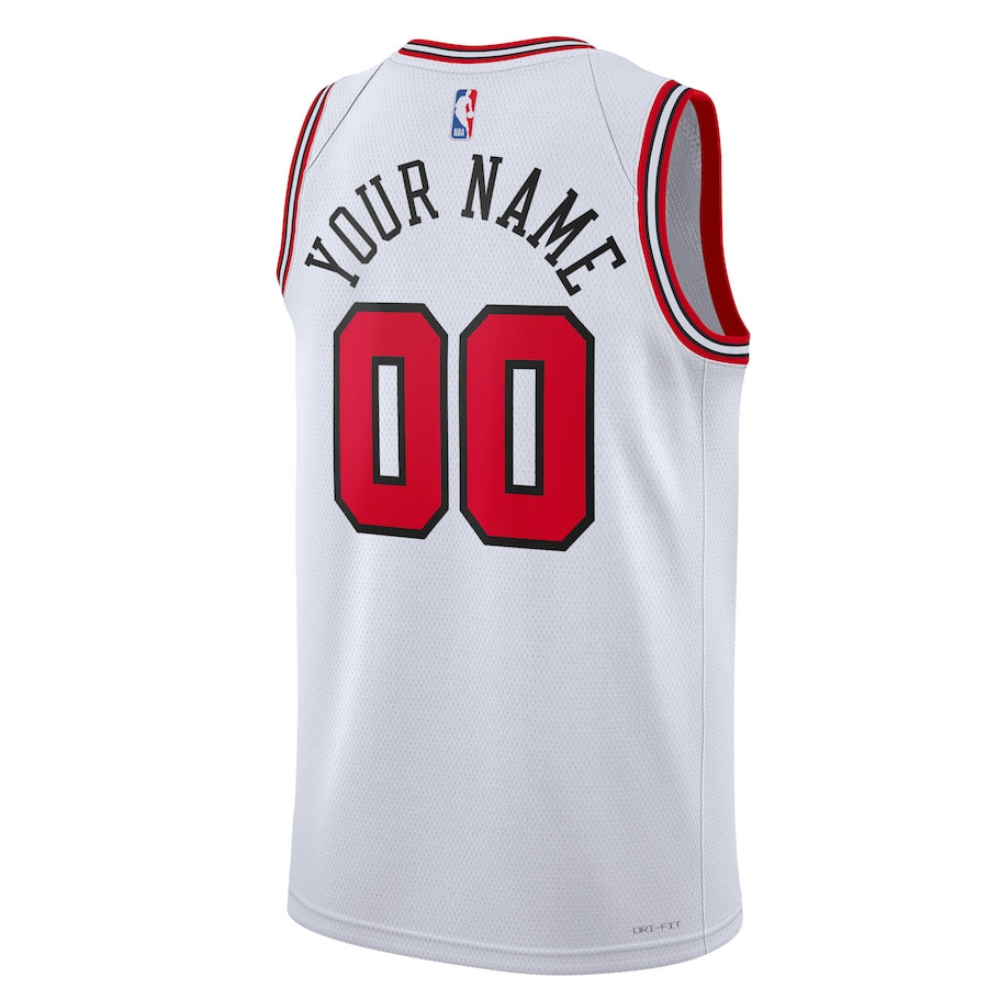 Chicago Bulls 2023/24 Association Swingman Custom White NBA Jersey Men's