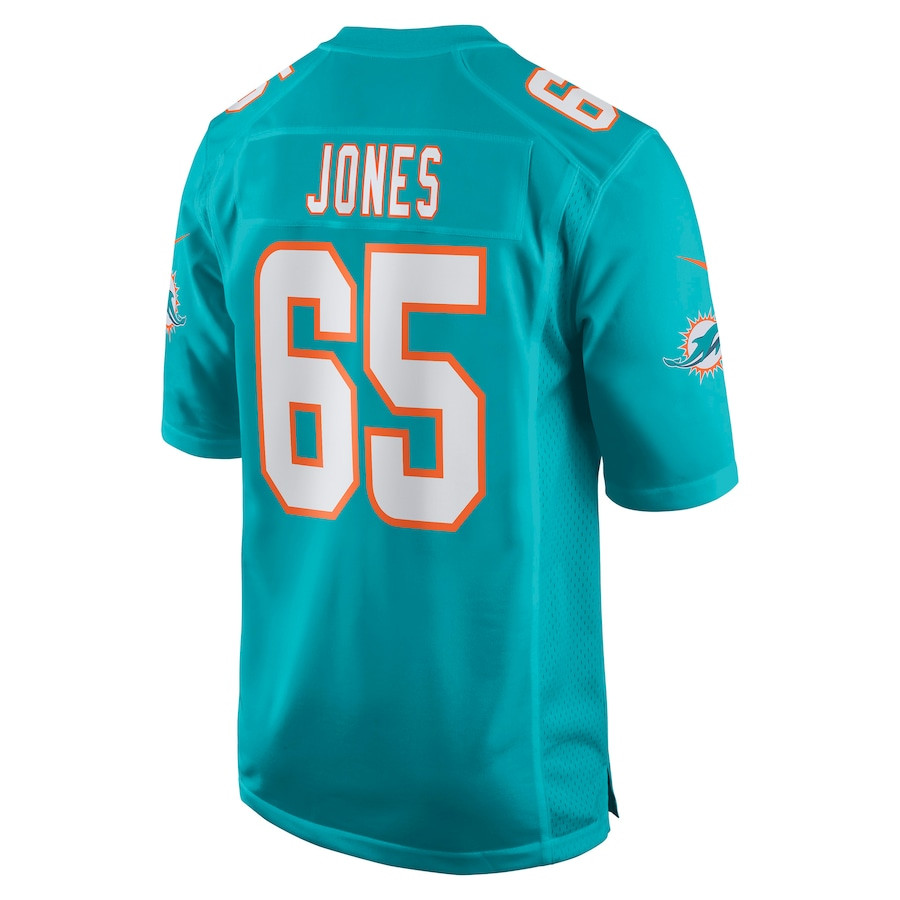 Robert Jones 65 Miami Dolphins Game Aqua NFL Jersey Men's