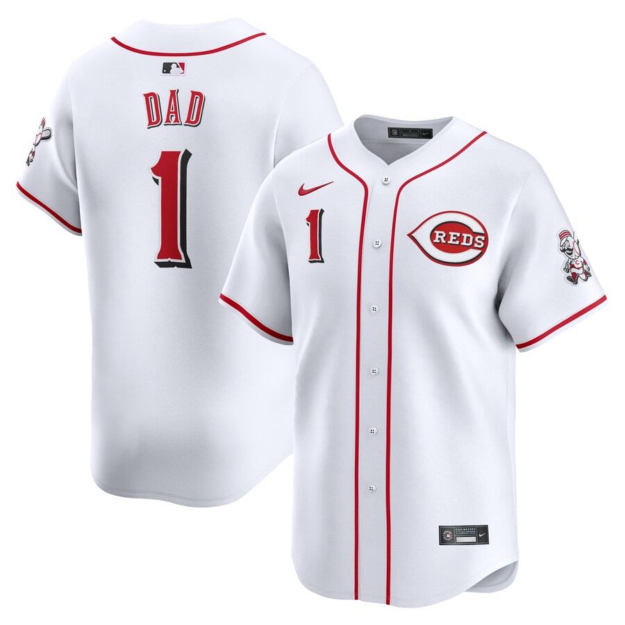 Cincinnati Reds #1 Dad Home Limited Jersey White