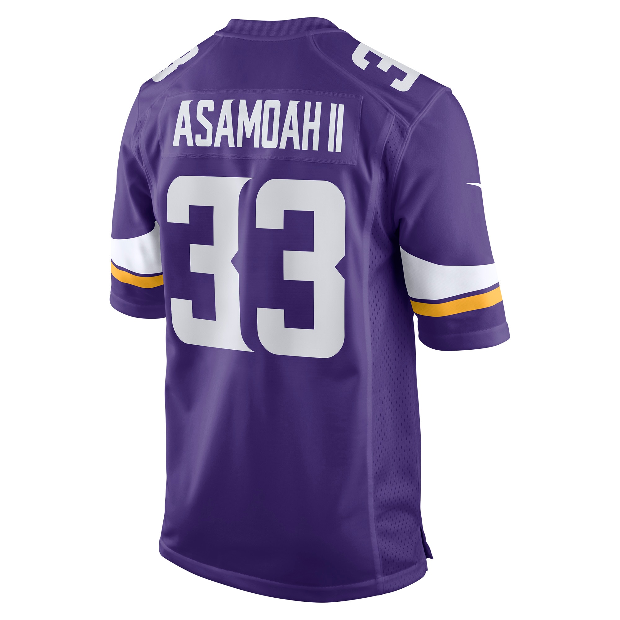 Minnesota Vikings Brian Asamoah Purple Player Game NFL Jersey Men's