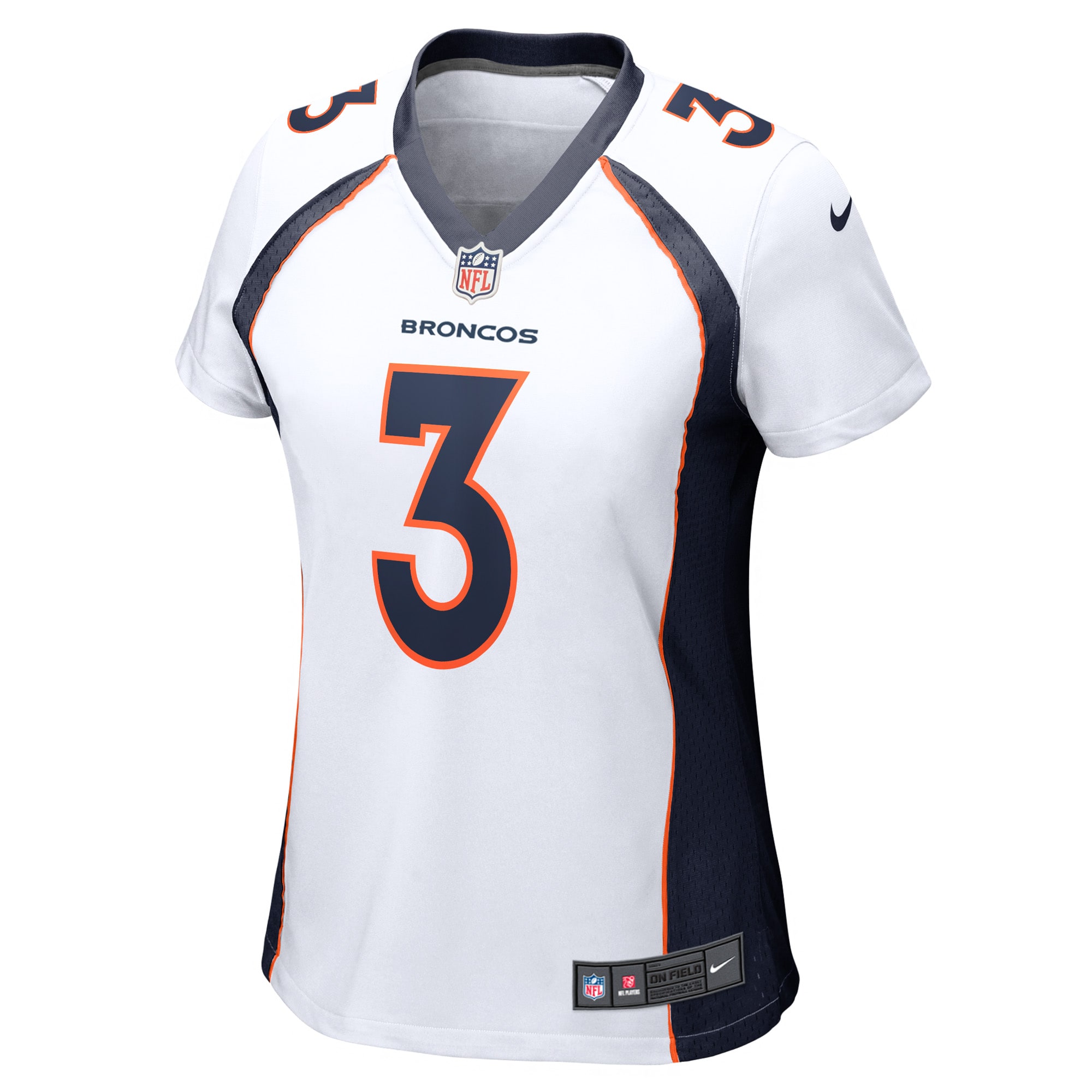 Denver Broncos Russell Wilson White Player NFL Jersey Women's